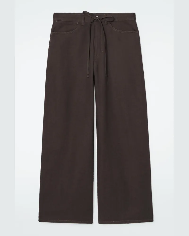 COS Hose Mit Weitem Bein Und Kordelzugbund Braun