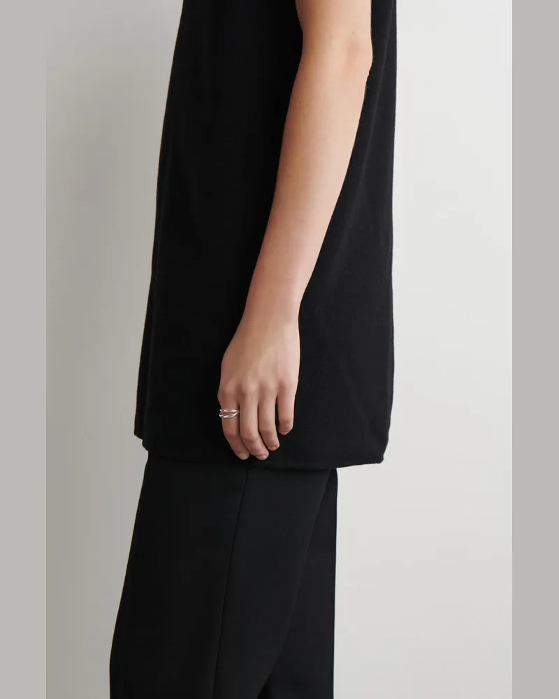 COS Double-Wrap Ring Silberfarben