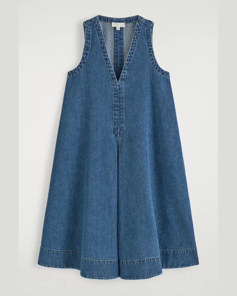 COS Minikleid Aus Denim In A-Linie Blau