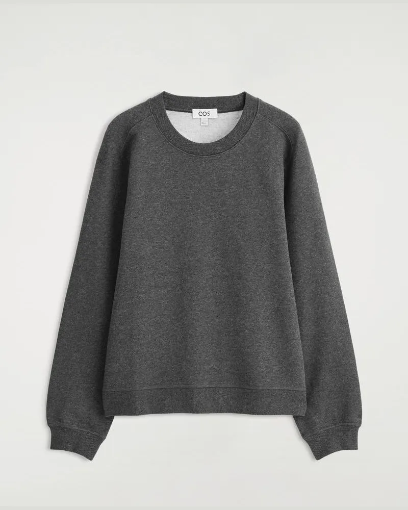 COS Sweatshirt Aus Baumwolle Grau