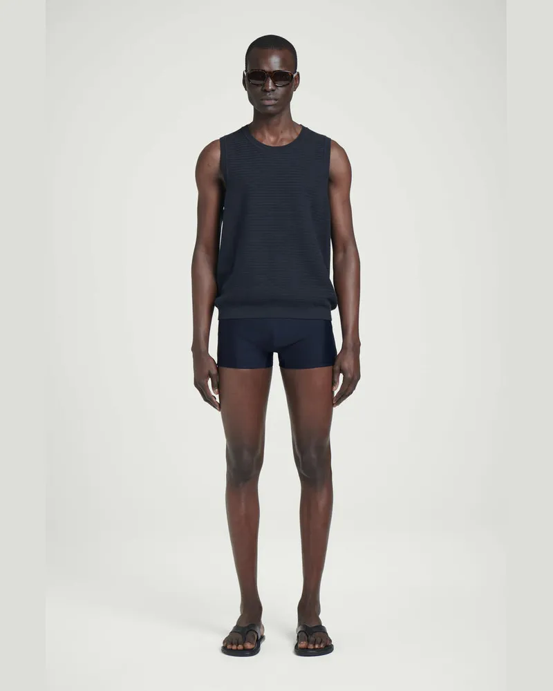 COS Eng Anliegende Badehose Blau