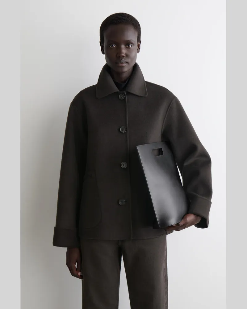 COS Wolljacke Aus Doubleface-Material Braun