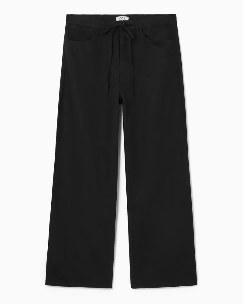COS Hose Mit Weitem Bein Und Kordelzugbund Schwarz