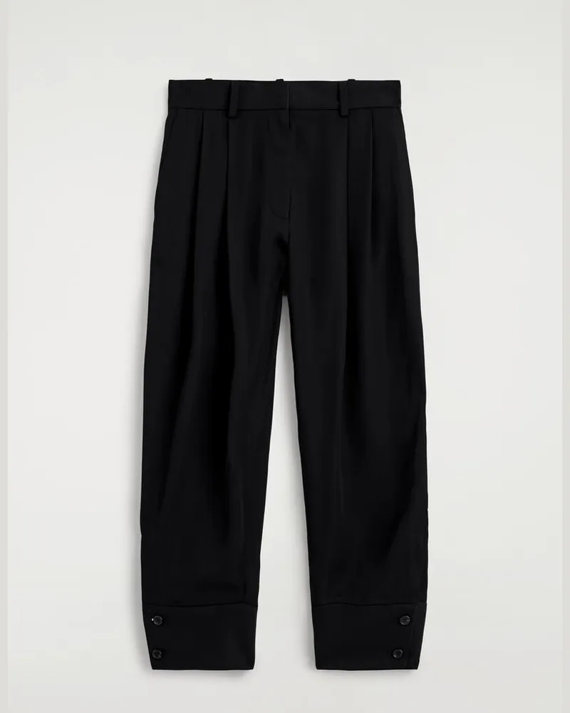 COS Ballonhose Aus Twill Mit Falten Schwarz