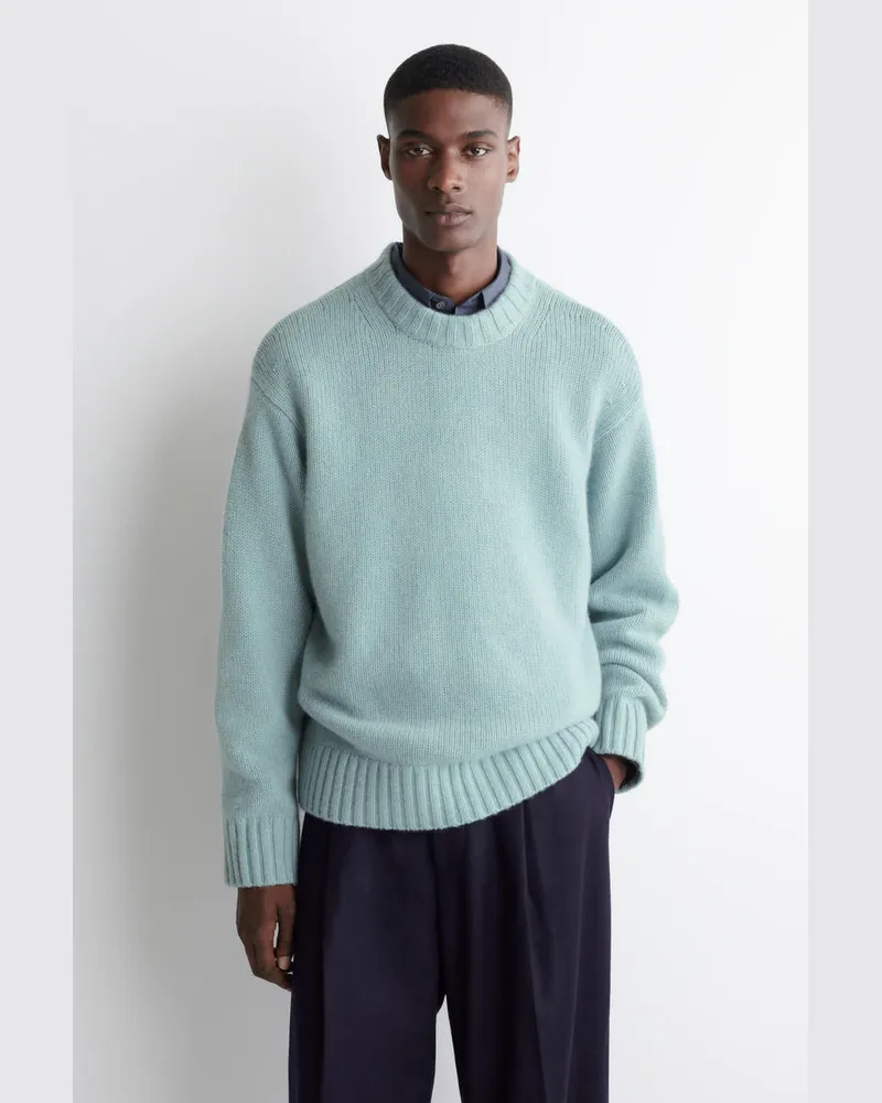 COS Grobstrickpullover Aus Kaschmir Türkis