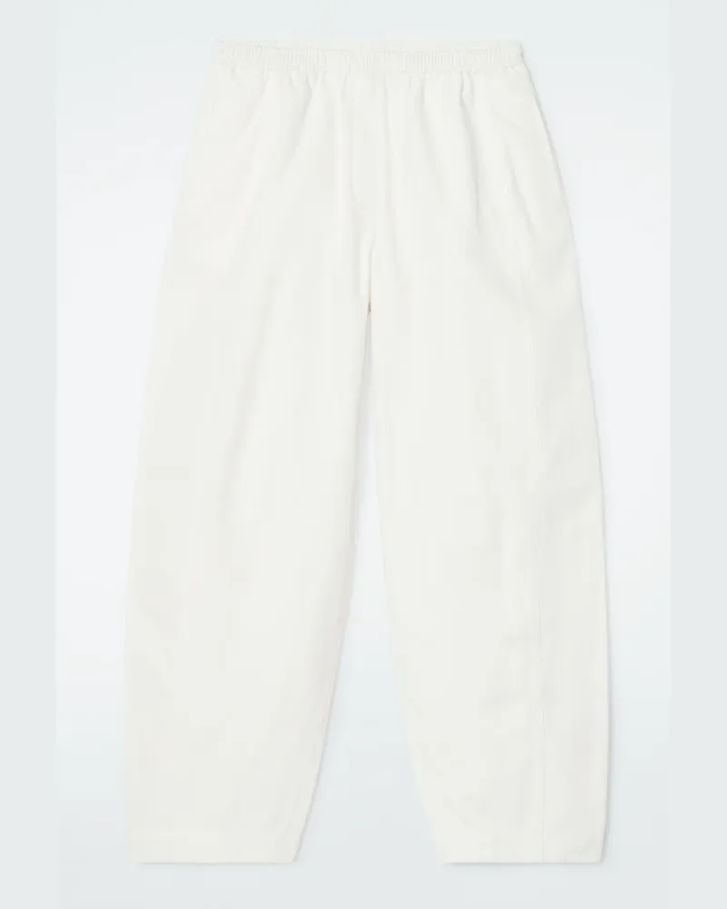COS Baumwollhose Mit Barrel-Bein Weiß