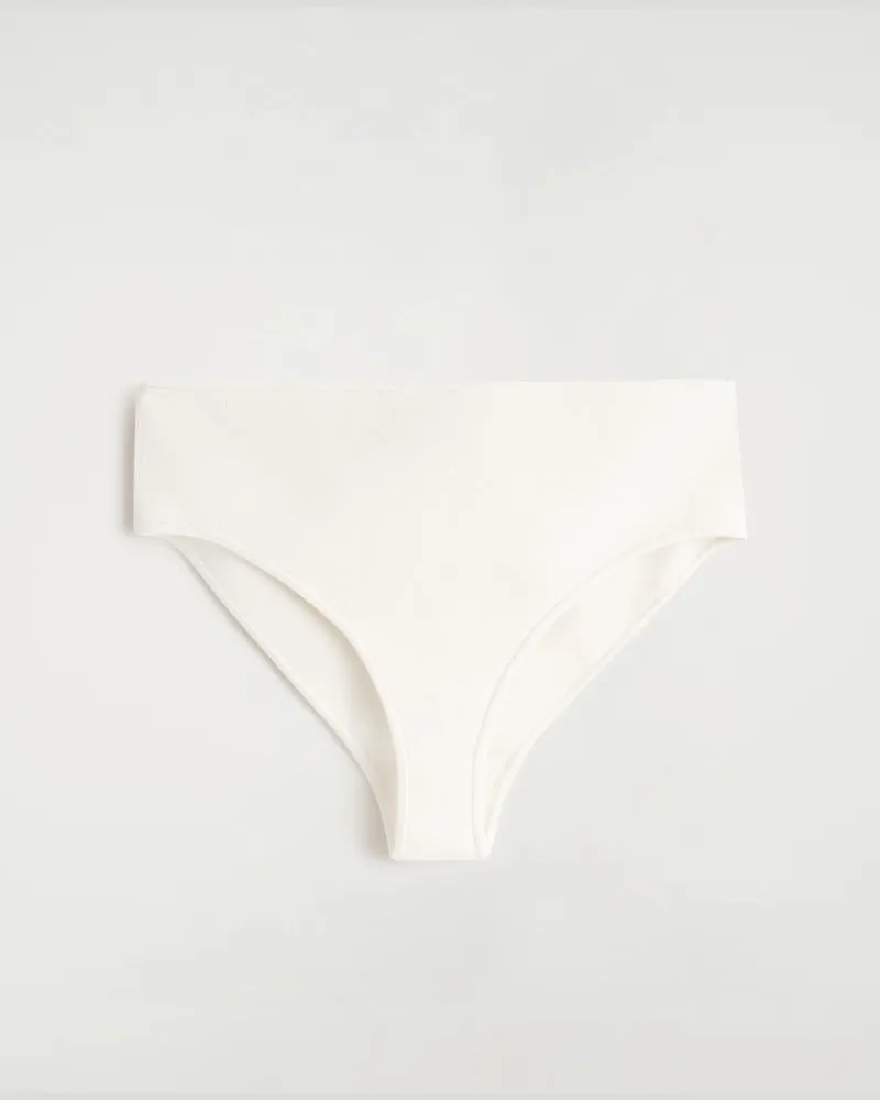 COS Gerippte Micro-Shorts Aus Seide Weiß