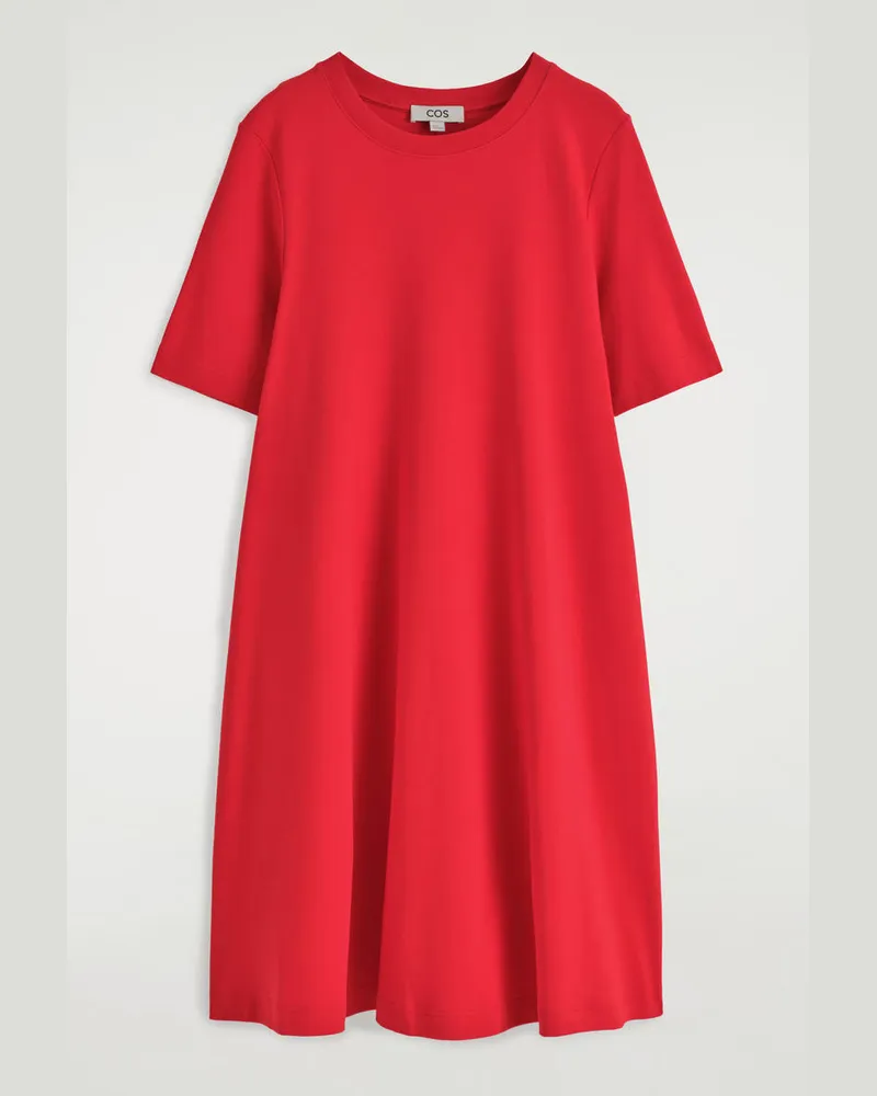 COS Kurzes T-Shirt-Kleid In A-Linie Rot