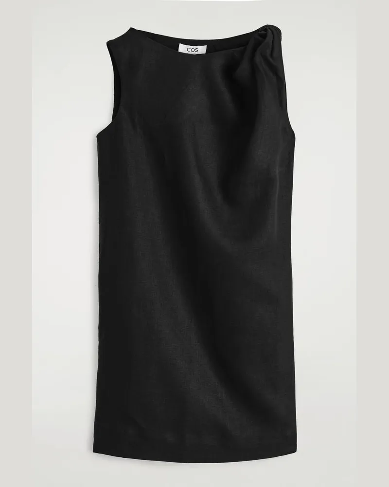 COS Minikleid Aus Leinen Mit Twist-Detail Schwarz