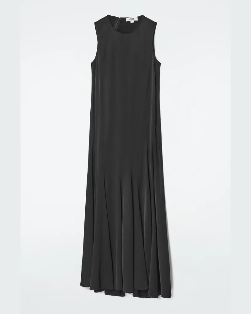 COS Asymmetrisches Midikleid Mit Verdrehter Partie Schwarz
