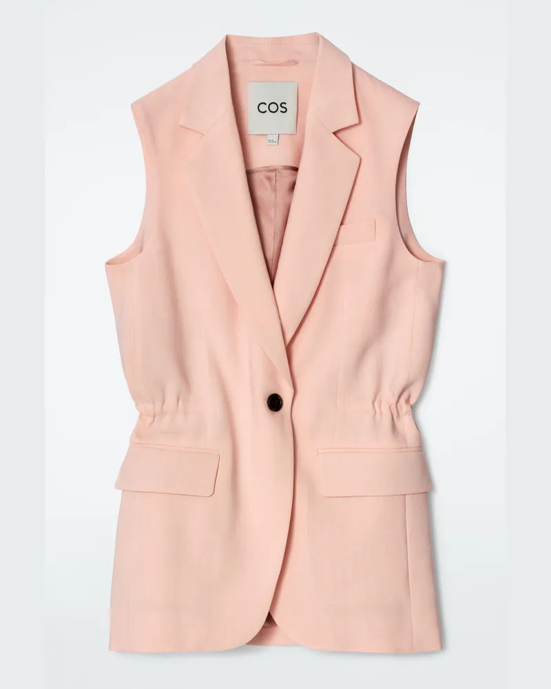 COS Schmale Weste Aus Leinen Orange