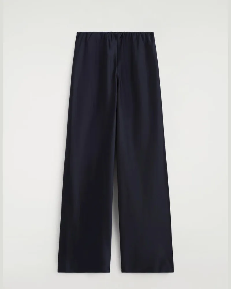COS Hose Aus Satin Mit Weitem Bein Blau
