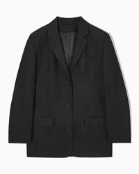 COS Lockerer Blazer Aus Leinen-Mix Schwarz