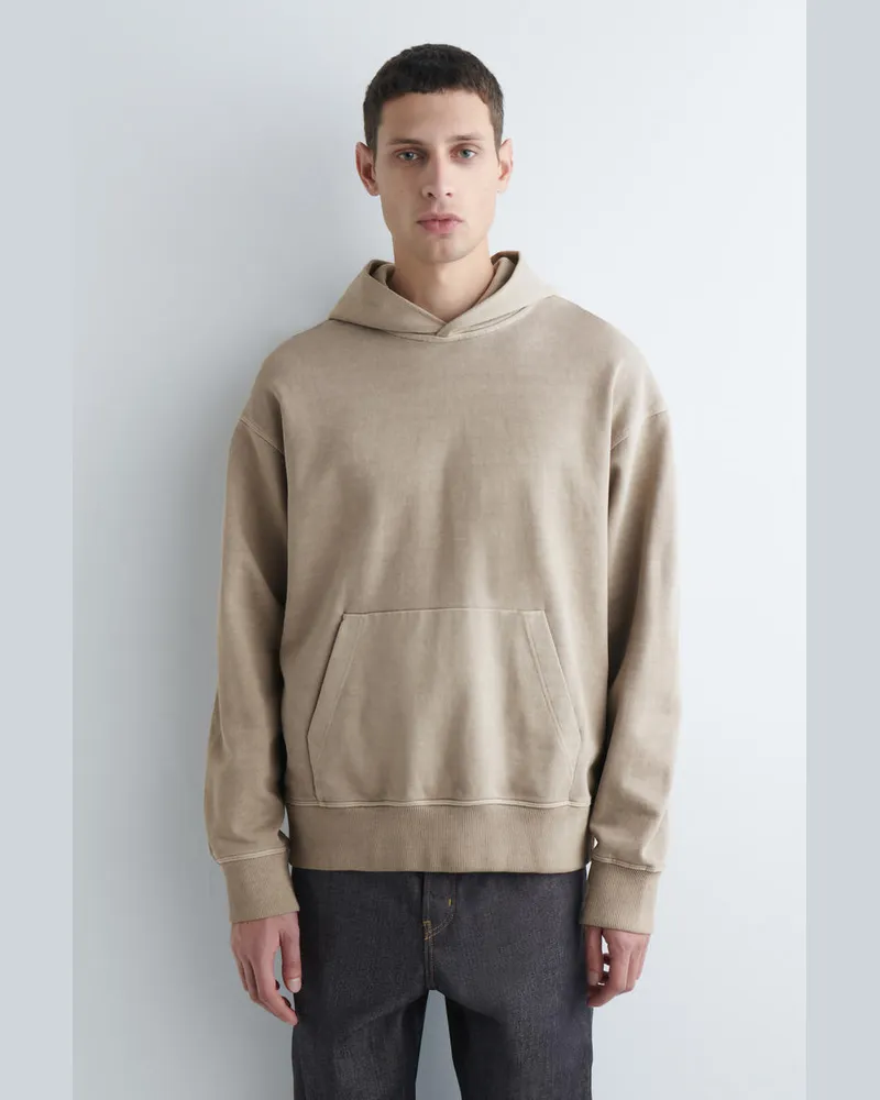 COS Kapuzenpullover Aus Vorgewaschenem Baumwolljersey Beige