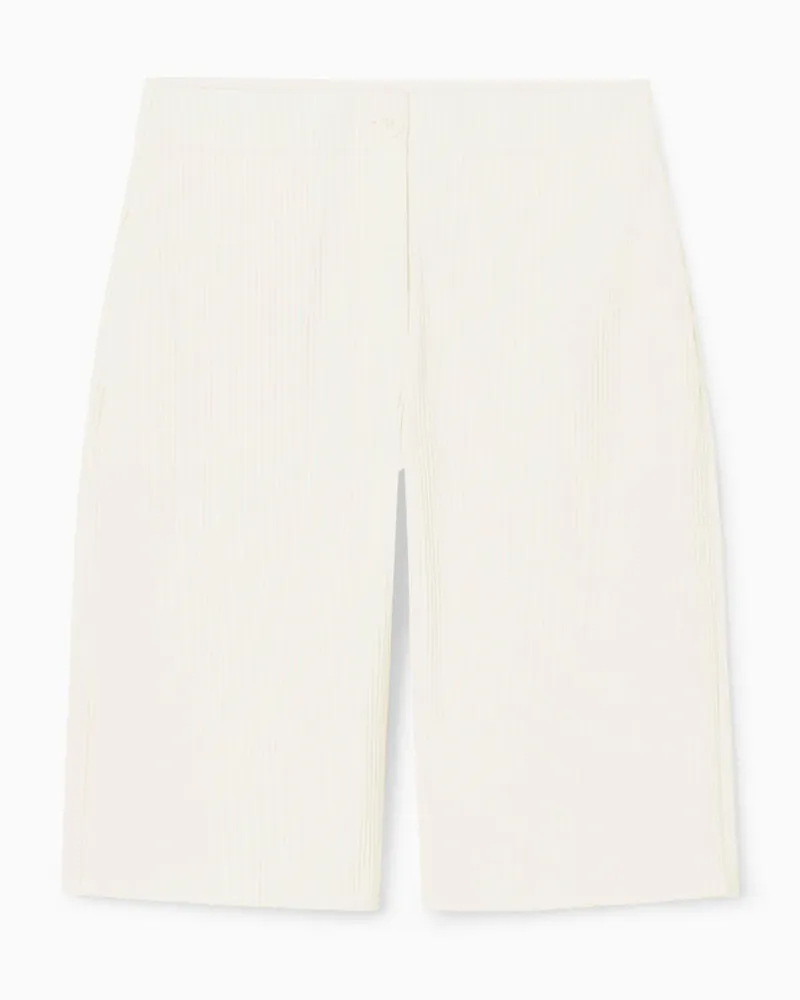 COS Bermudashorts Mit Falten Weiß