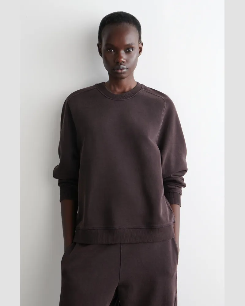 COS Sweatshirt Aus Baumwolle Lila
