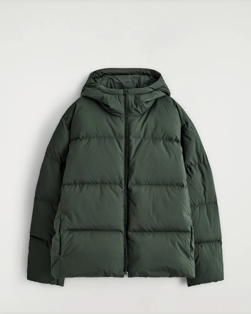 COS Gesteppte Daunenjacke Mit Kapuze Grün