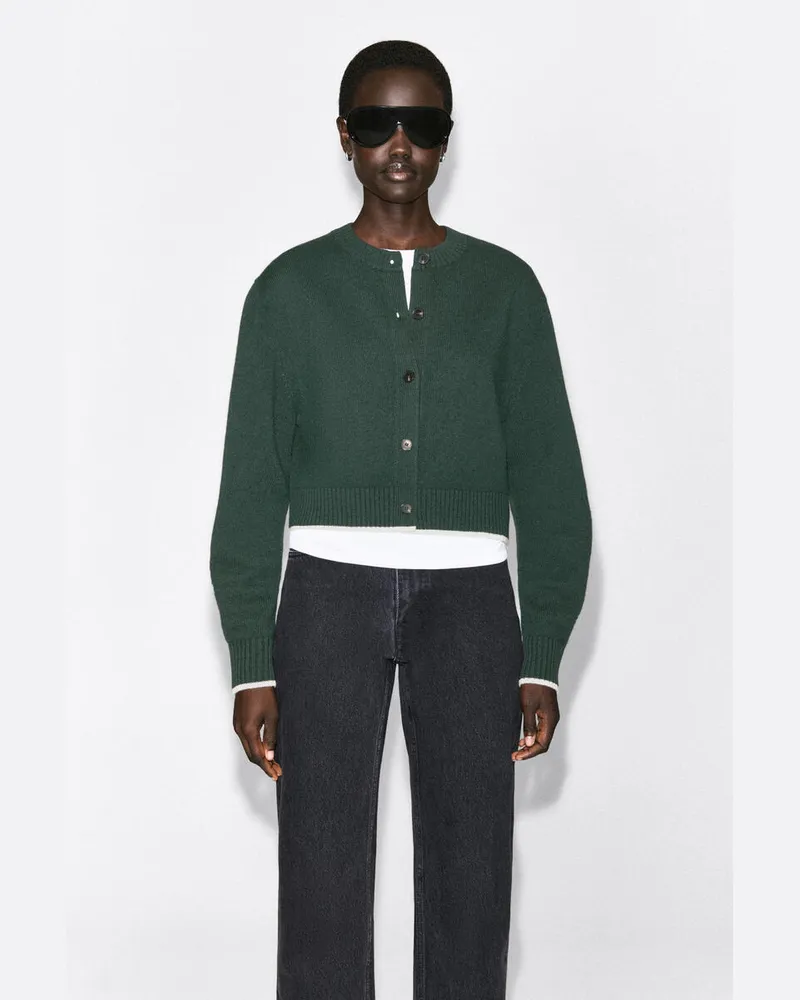 COS Strickjacke Aus Merinowolle Grün