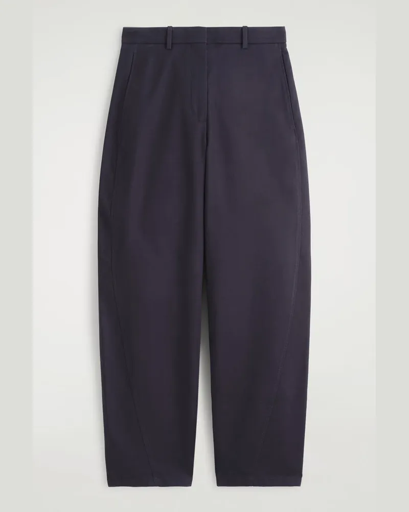 COS Chinohose Aus Baumwolle Mit Barrel-Bein Blau