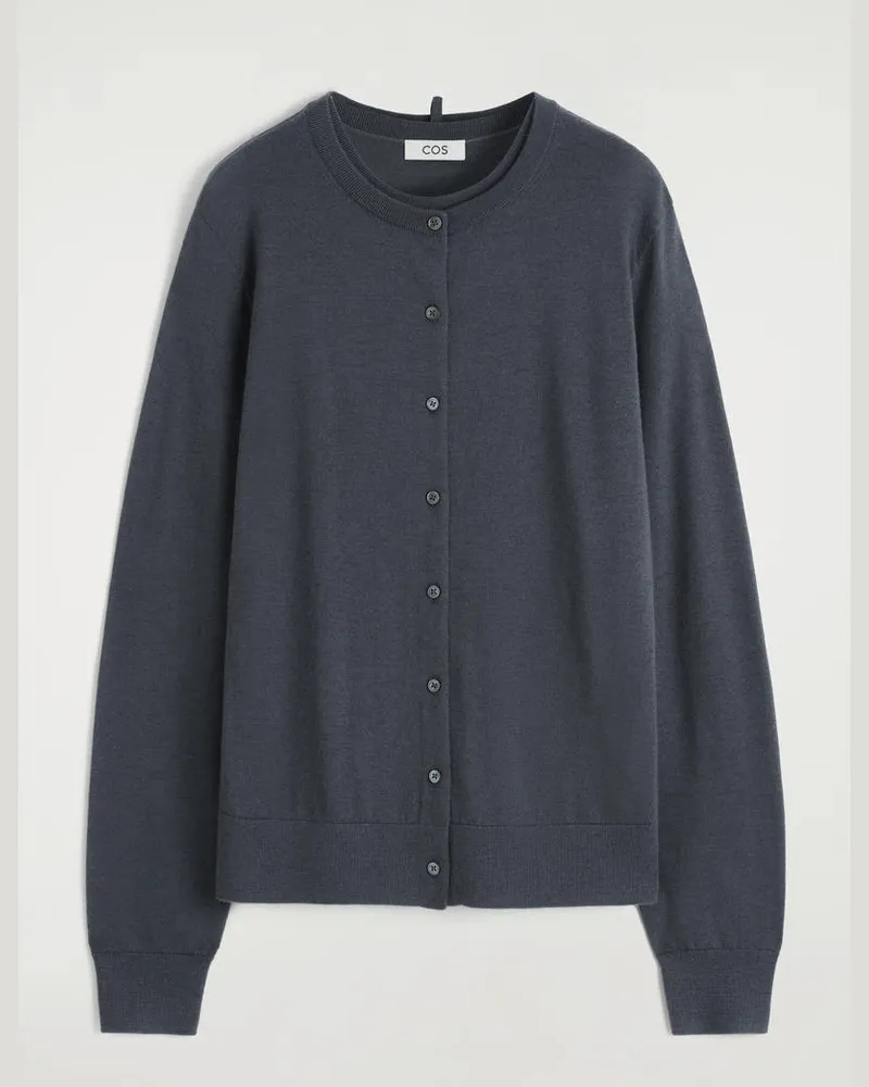 COS Mehrlagige Strickjacke Aus Feinem Kaschmir Grau