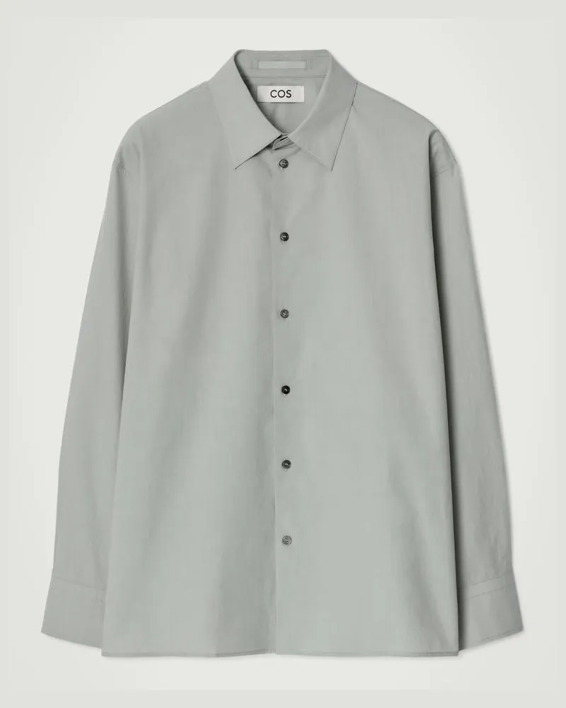 COS Hemd Aus Baumwolle Grau