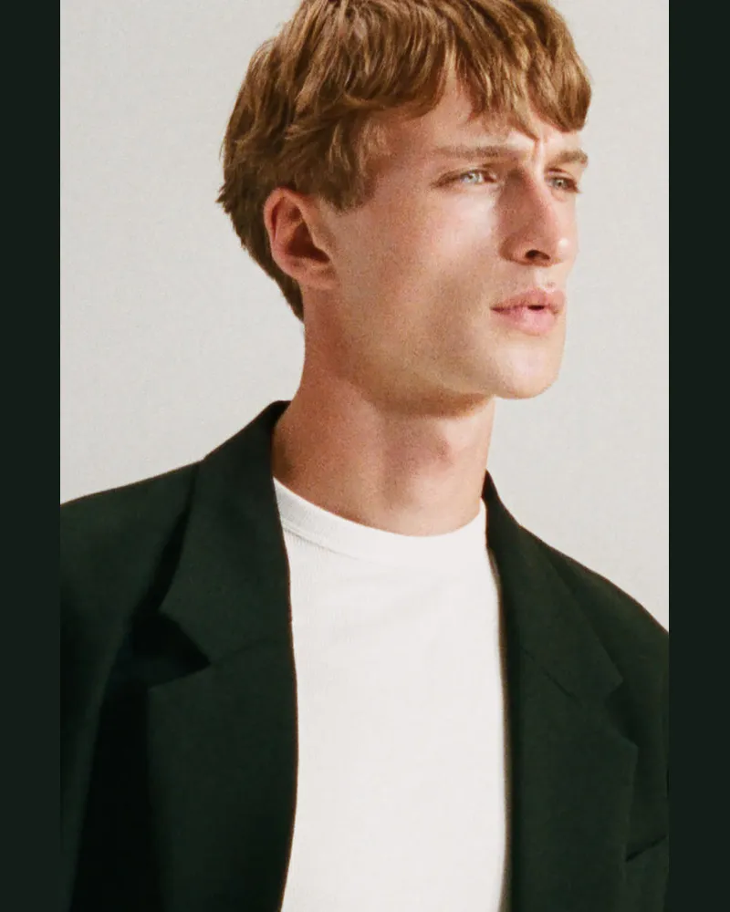 COS Lockeres Langarmshirt Aus Jersey Weiß