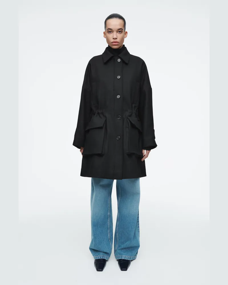 COS Workwear-Wollmantel Mit Oversized-Passform Schwarz