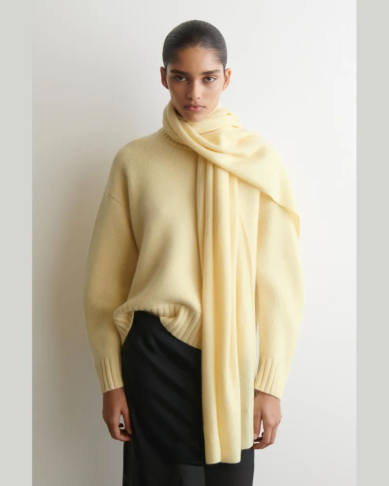 COS Grobstrickpullover Aus Kaschmir Gelb