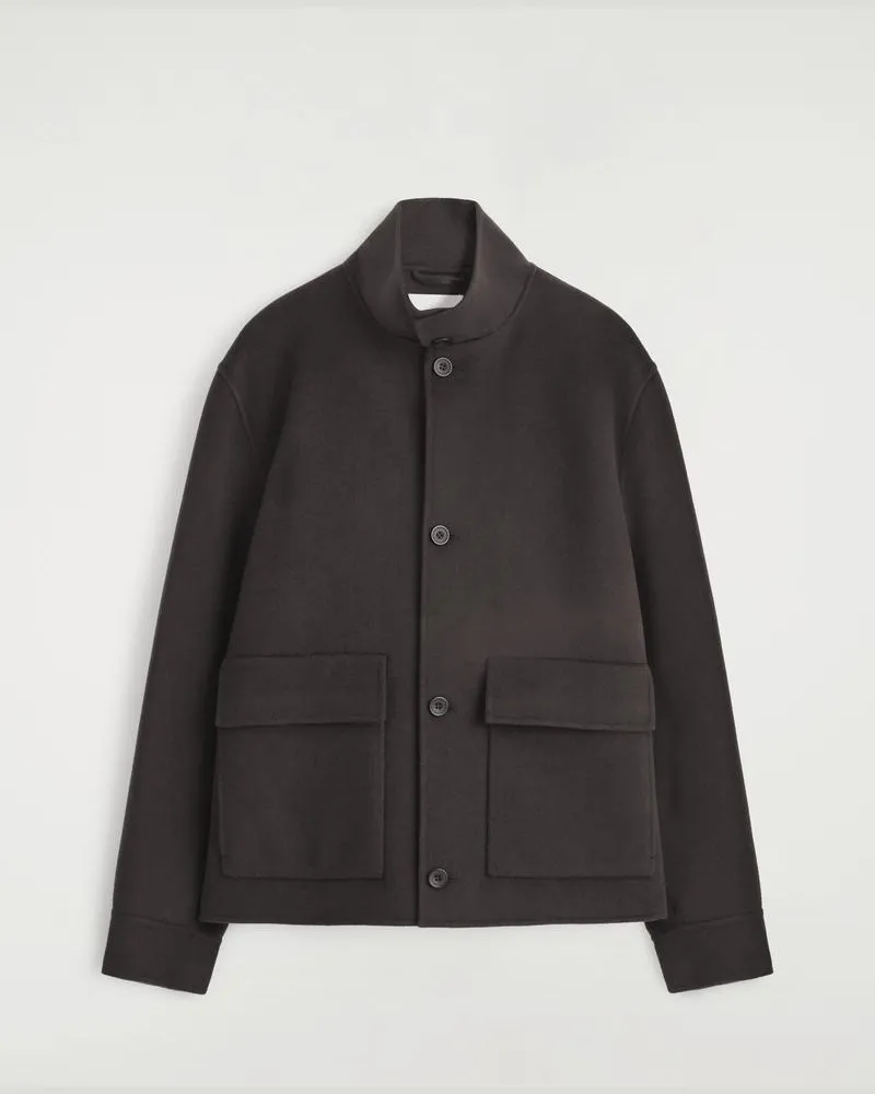 COS Jacke Aus Doubleface-Wolle Mit Kragen Braun