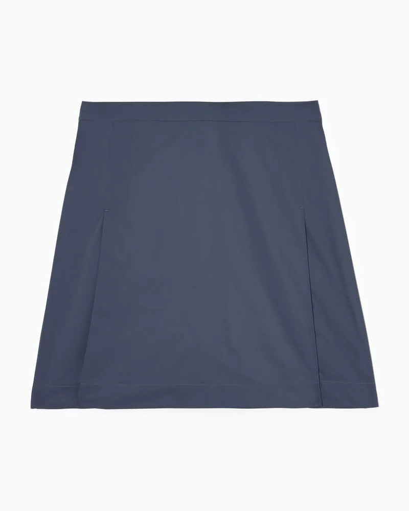 COS Minirock In A-Linie Blau