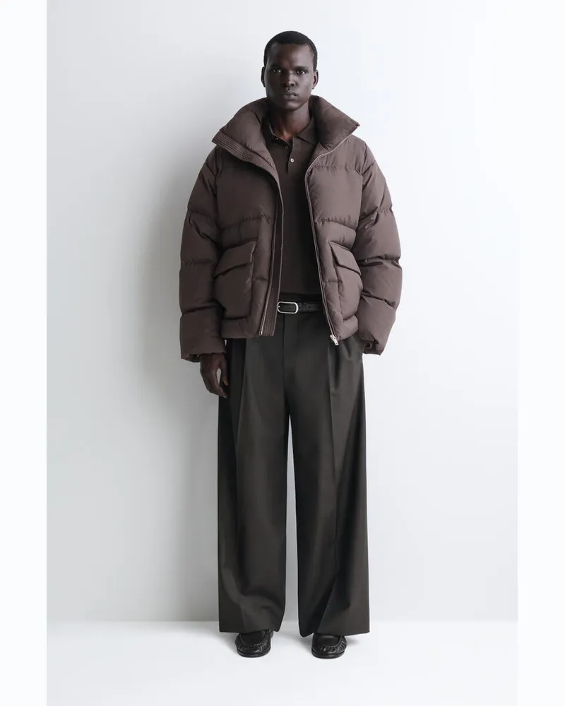 COS Daunenjacke Aus Nylon Mit Trichterkragen Braun