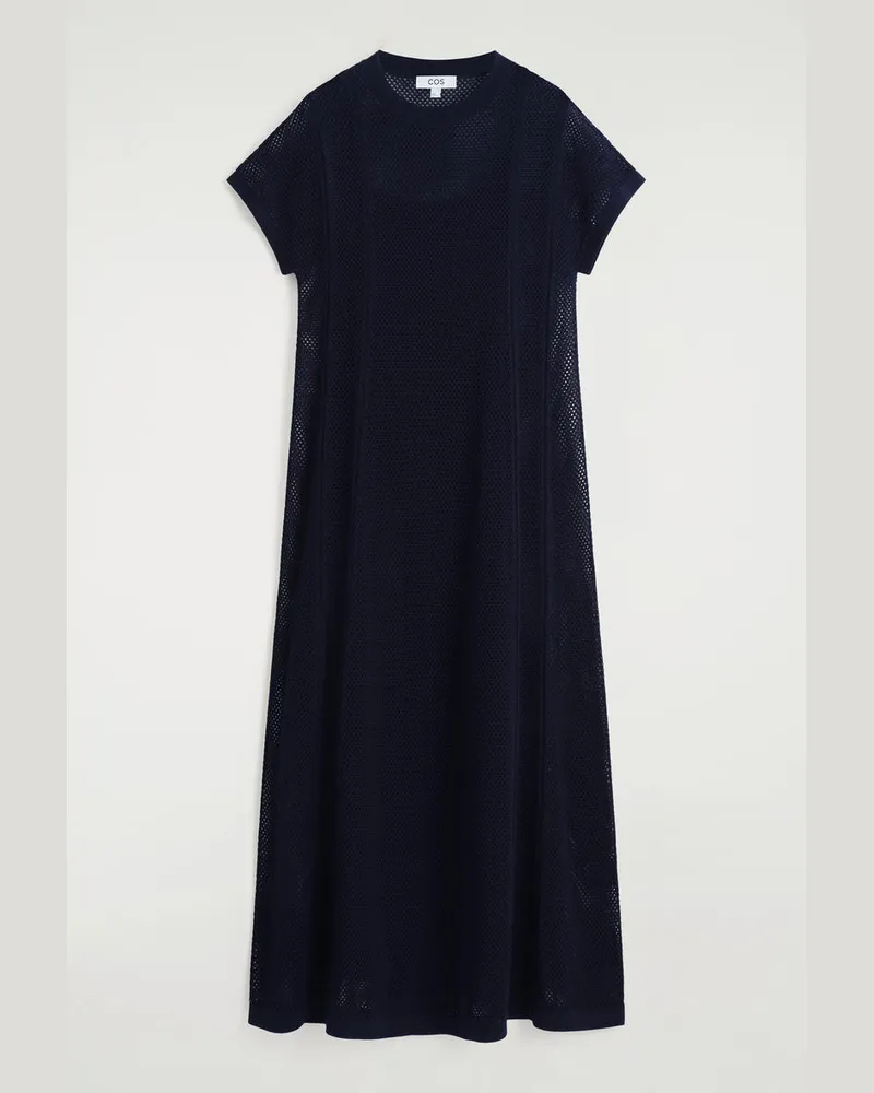 COS Maxikleid Aus Baumwolle Blau