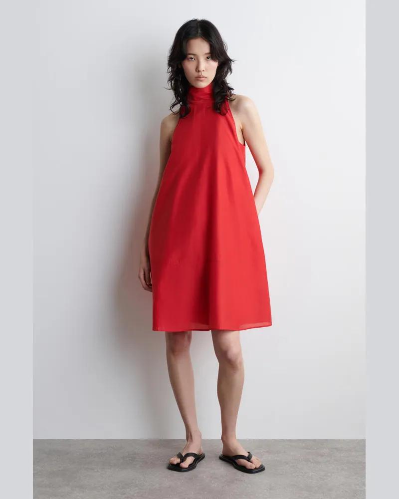 COS Fliessendes Neckholder-Kleid In Minilänge Rot