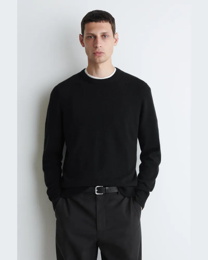 COS Kaschmirpullover Mit Rundhalsausschnitt Schwarz