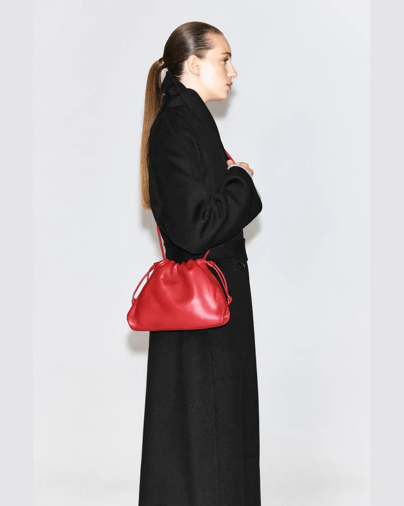 COS Kleine Cavatelli Clutch - Leder Rot