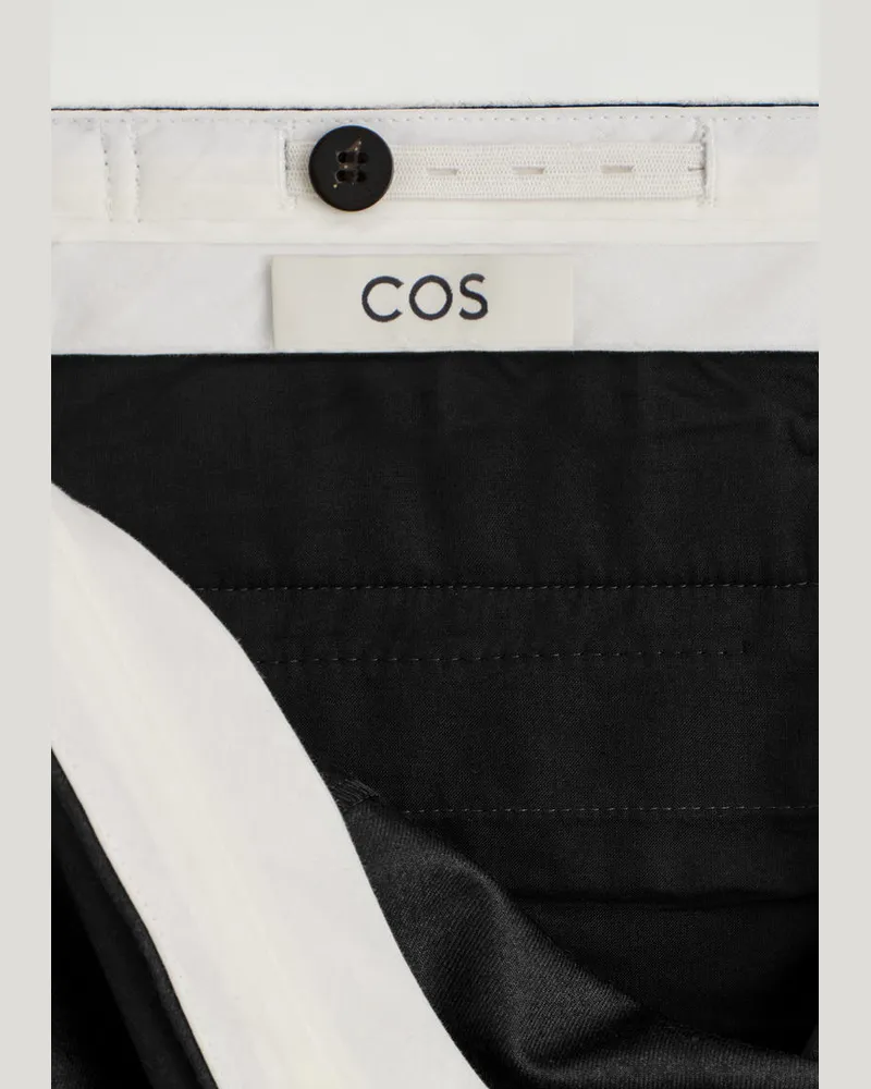 COS Hose Aus Wollflanell Mit Geradem Bein Schwarz