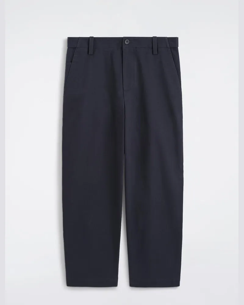 COS Lockere Hose Aus Baumwoll-Twill Mit Geradem Bein Blau