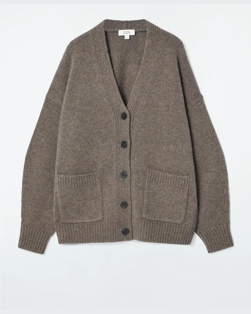 COS Strickjacke Aus Kaschmir-Mix Braun