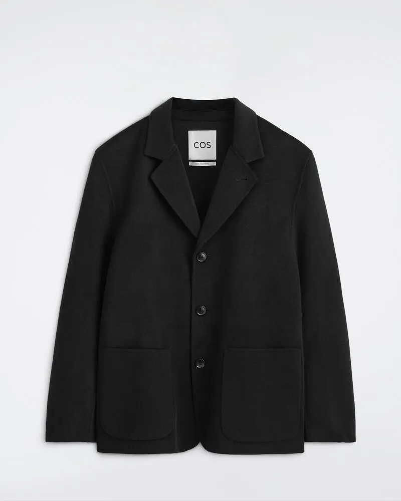 COS Eleganter Blazer Aus Doubleface-Kaschmir Schwarz