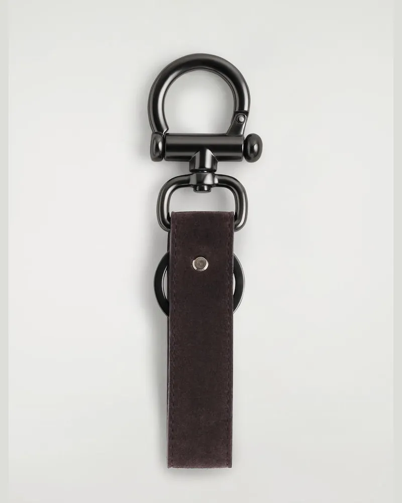 COS Schlüsselanhänger Aus Veloursleder Braun