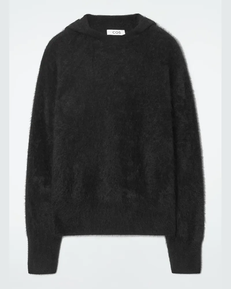 COS Kapuzenpullover Aus Gebürstetem Kaschmir Schwarz