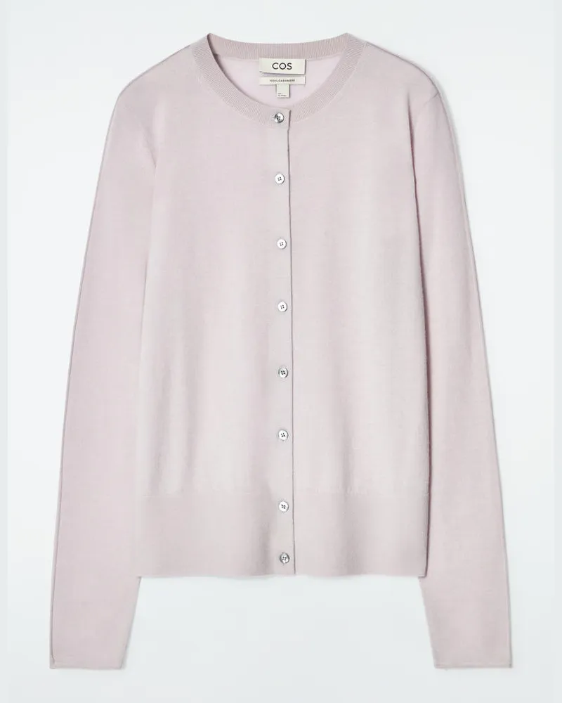 COS Strickjacke Aus Feinem Kaschmir Lila