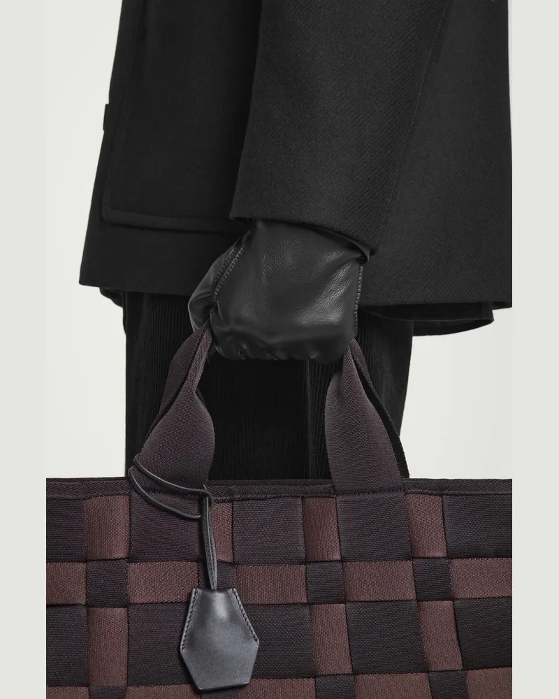COS Lederhandschuhe Schwarz