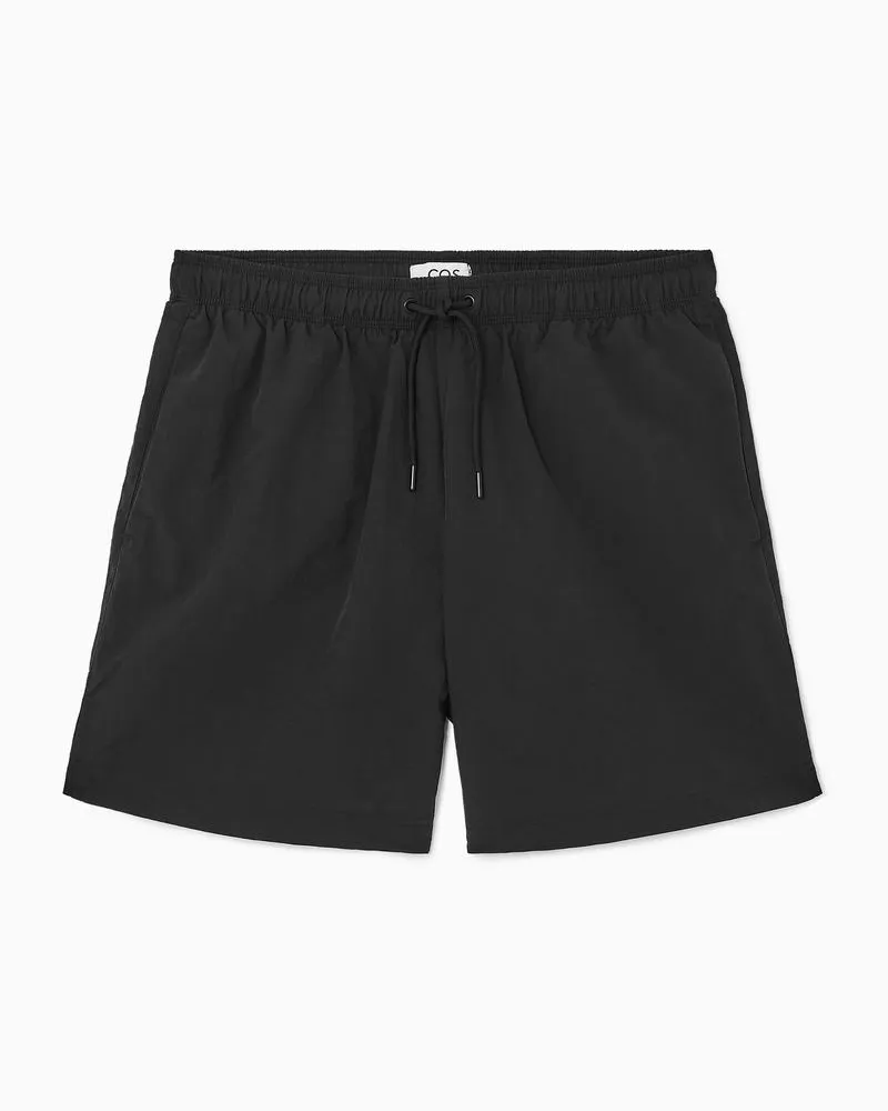COS Badeshorts Aus Nylon Mit Kordelzugbund Schwarz
