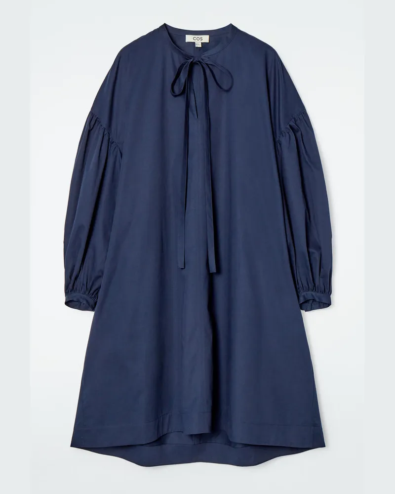 COS Kleid Mit Raffung Und Bindedetails Blau