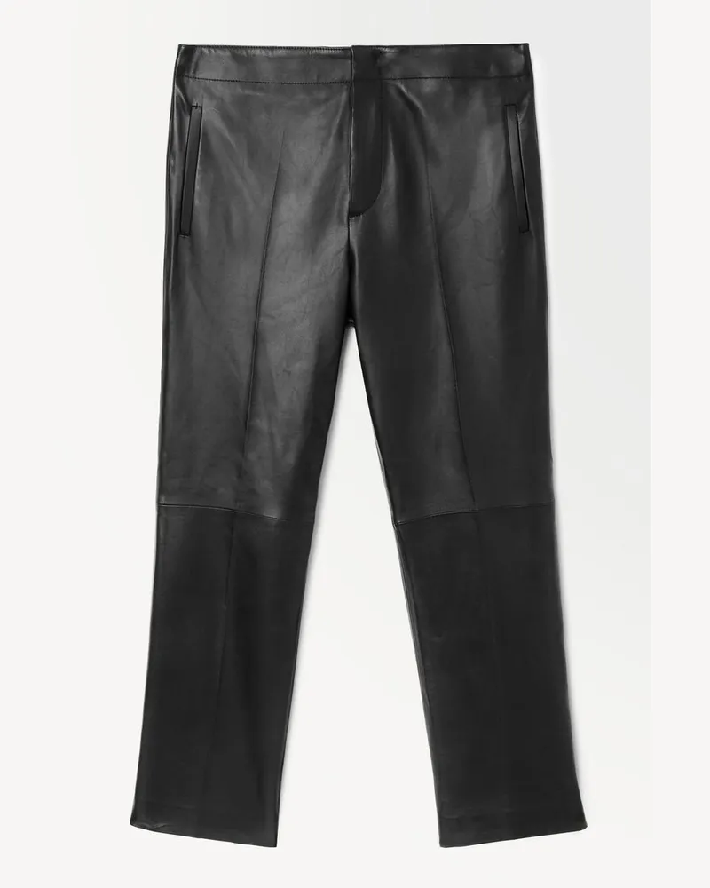 COS Elegante Hose Aus Leder Schwarz