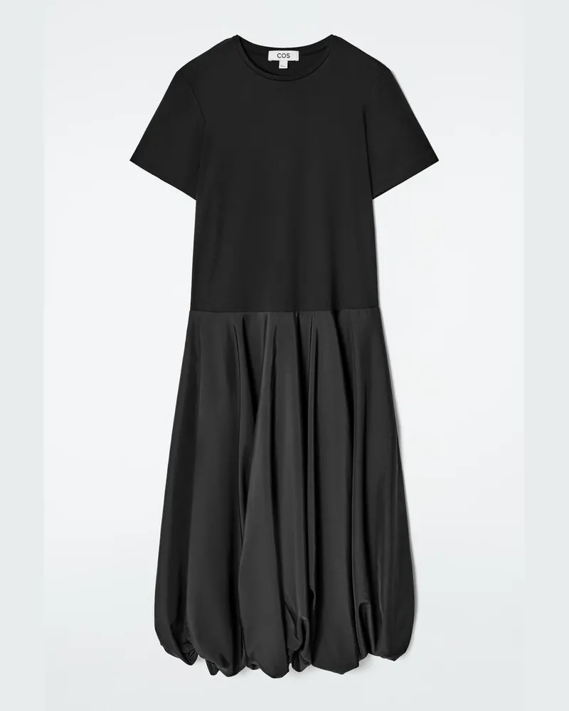 COS T-Shirt-Kleid Mit Ballonsaum Schwarz