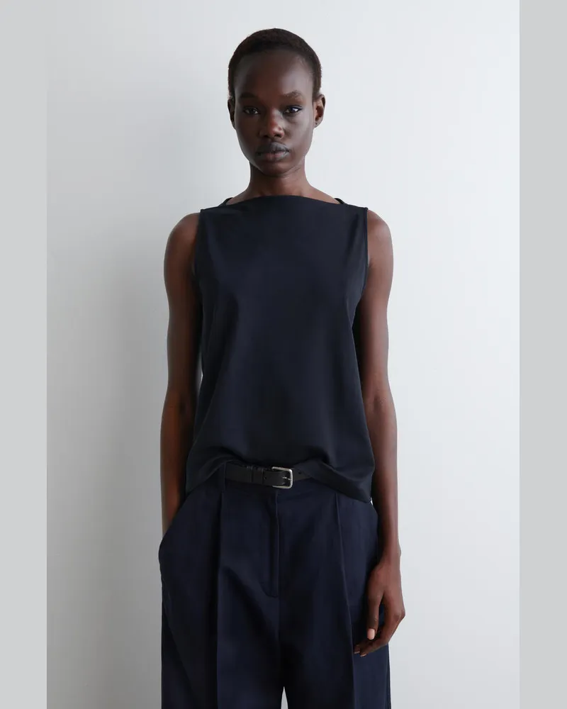 COS Tanktop Mit U-Boot-Ausschnitt Blau