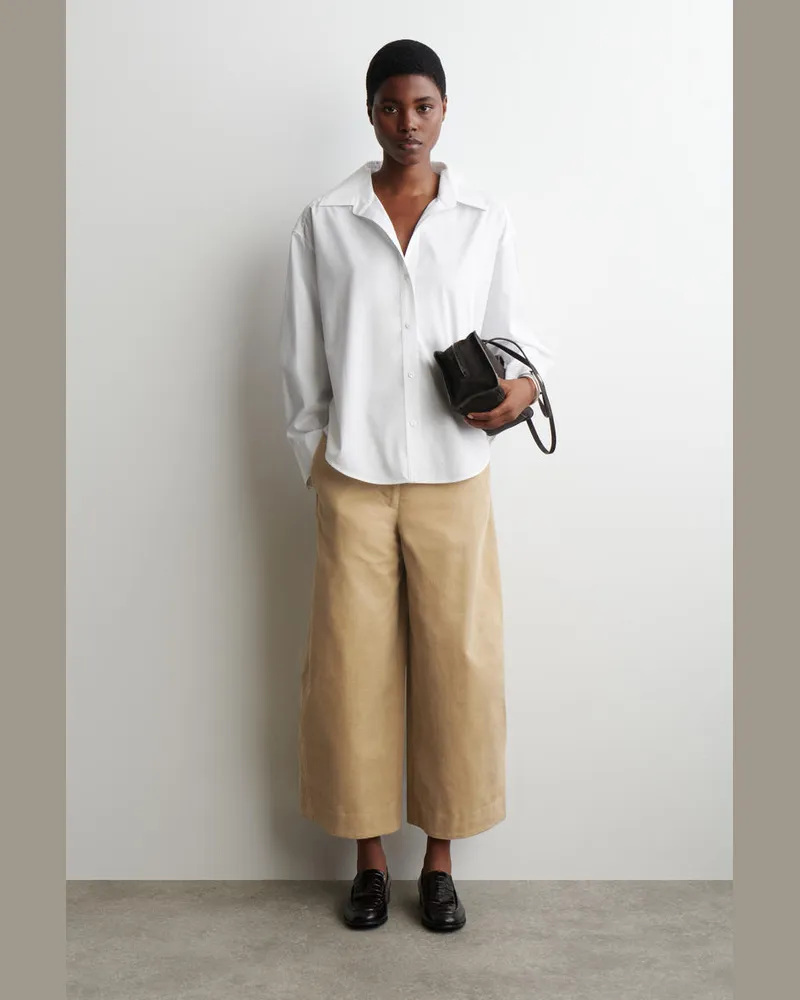 COS Cordhose Mit Barrel-Bein Beige