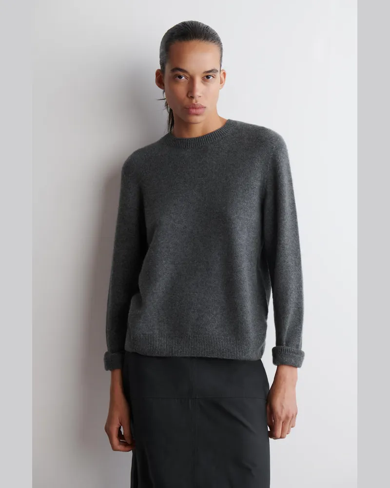 COS Kaschmirpullover Mit Rundhalsausschnitt Grau